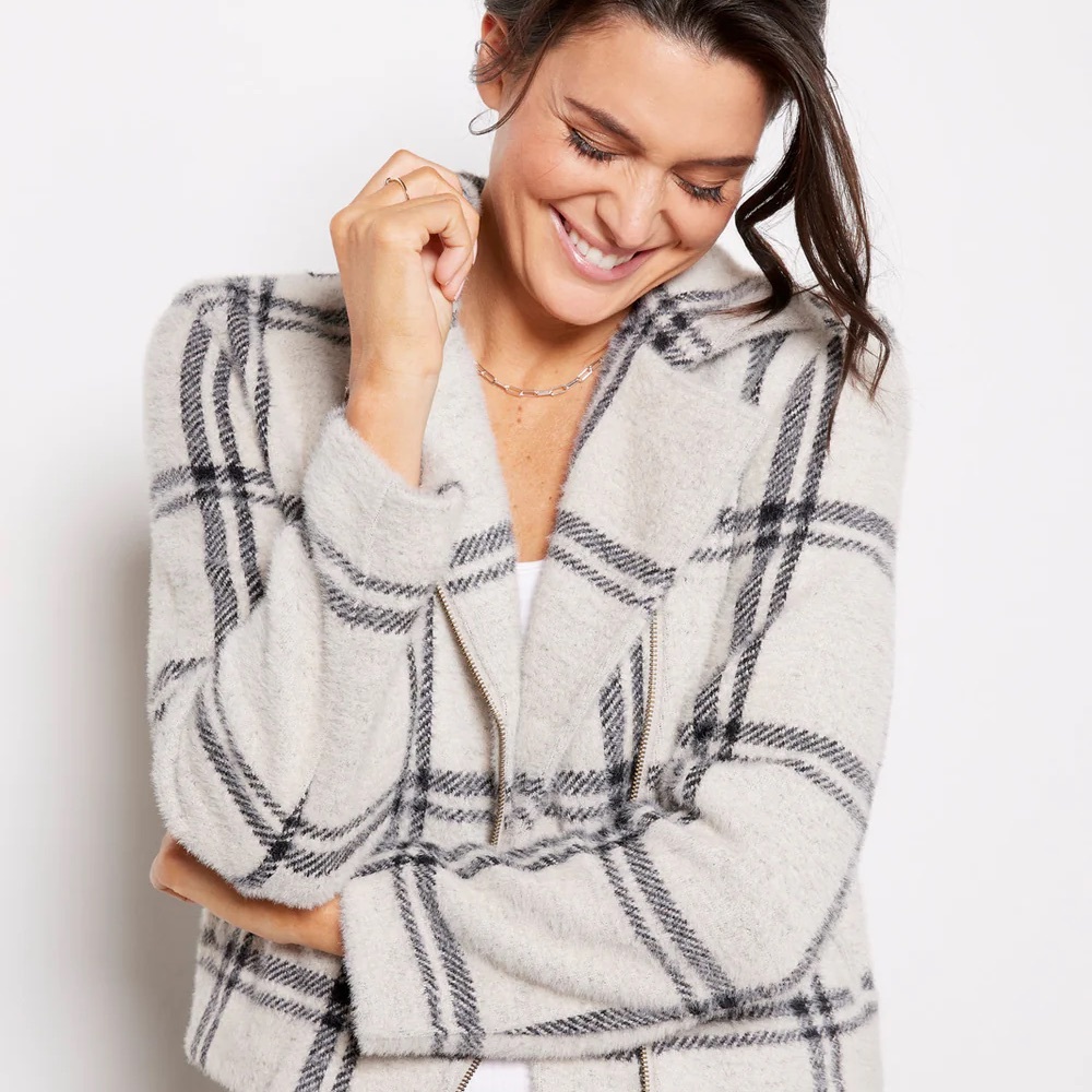 Evereve Wakefield Plaid Moto Jacket by 
Z Supply